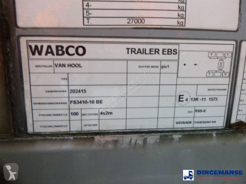 نصف مقطورة Van Hool Food tank inox 62 m3 / 3 comp