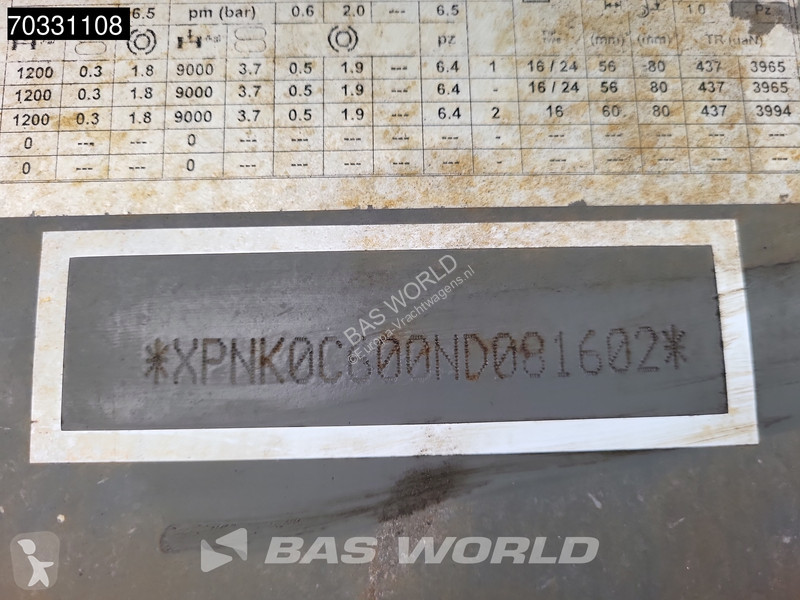 نصف مقطورة Knapen K600 Side Doors 10MM Lift Axle