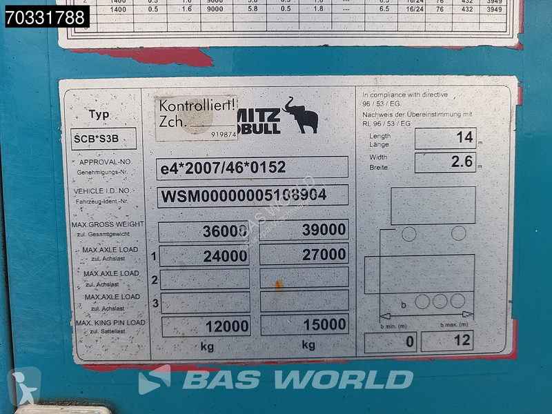 نصف مقطورة Schmitz Cargobull SCB*S3B Tailgate...