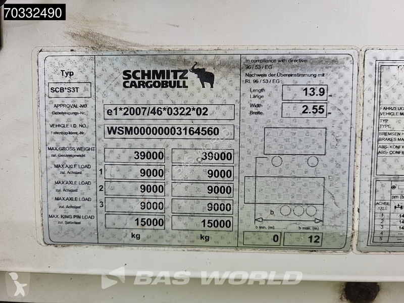 نصف مقطورة Schmitz Cargobull SCB*S3T APK 10/26...