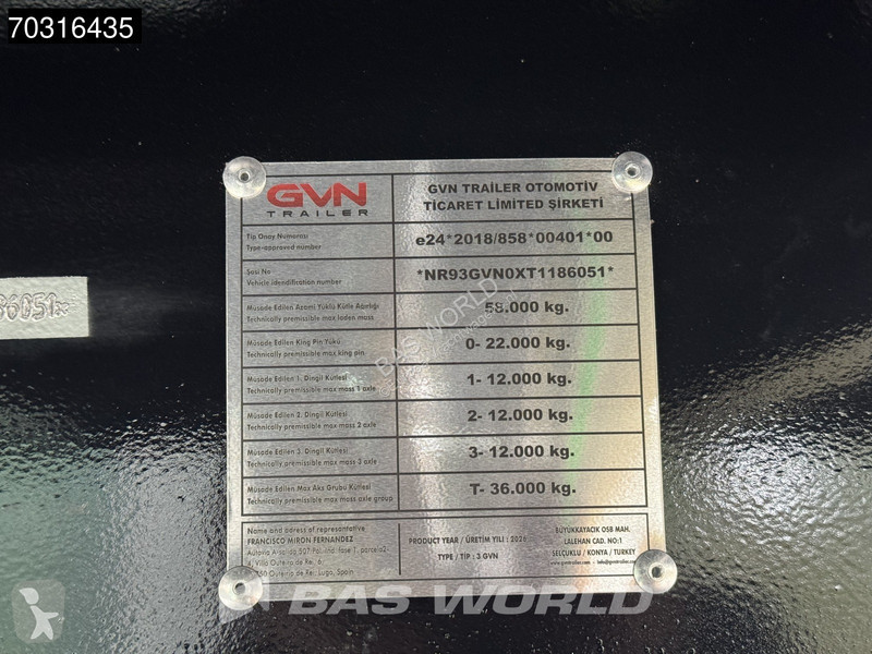 Semirremolque  3 GVN 3 axles NEW! Lift +...