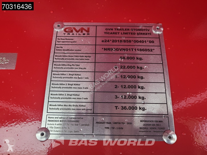 Semirremolque  3 GVN 3 axles NEW! Lift +...