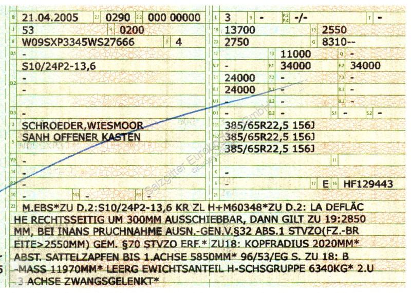 نصف مقطورة  Schröder S10/24P2-13,6 | Alu / 2 x...