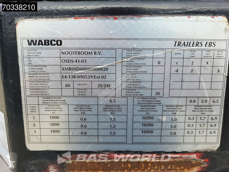 نصف مقطورة Nooteboom 41-03 APK 06-27 Steering...