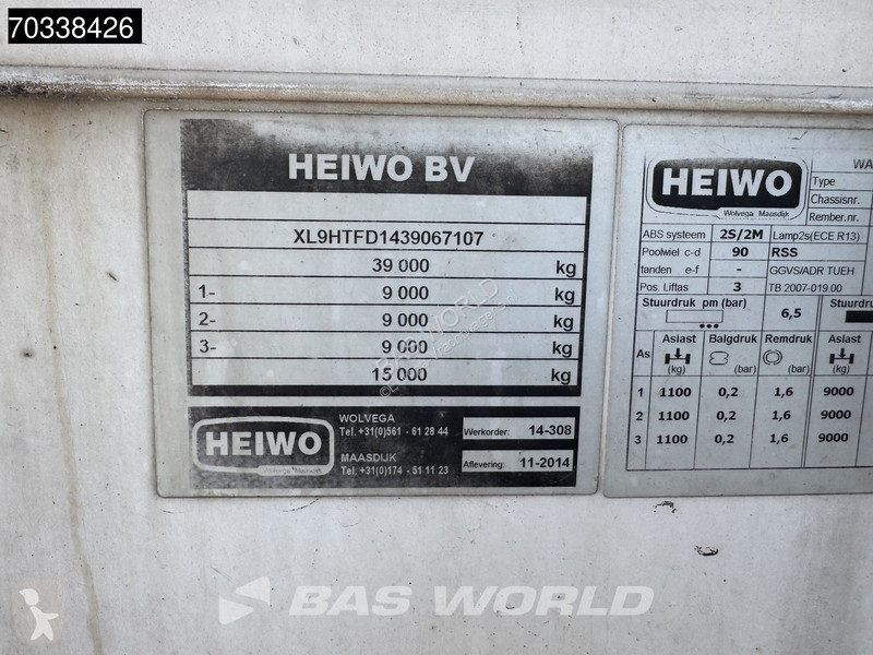 Heiwo HZO 39 3 axles Tailgate 250x260cm...