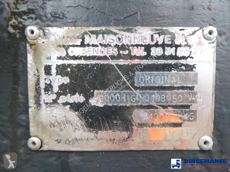 Oplegger Maisonneuve Chemical tank inox 34.6 m3...
