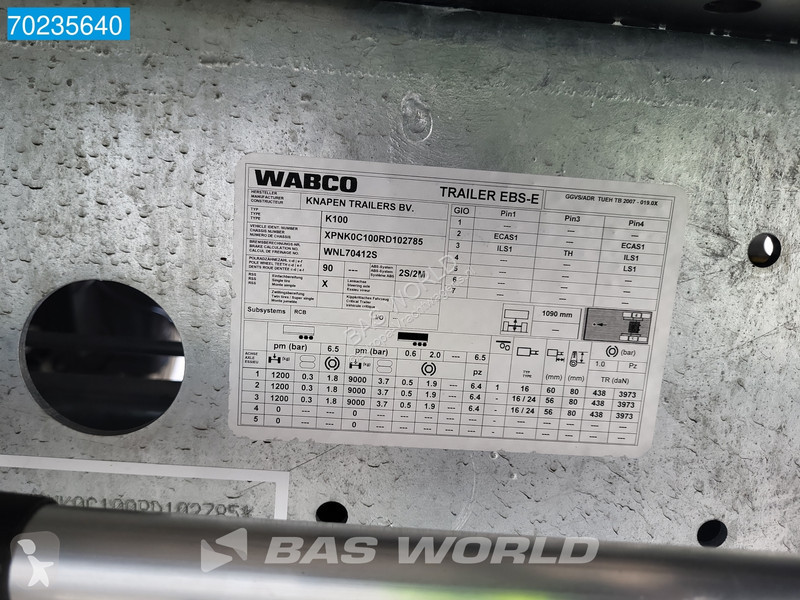 Semitrailer Knapen K100 3 axles NEW Directly...
