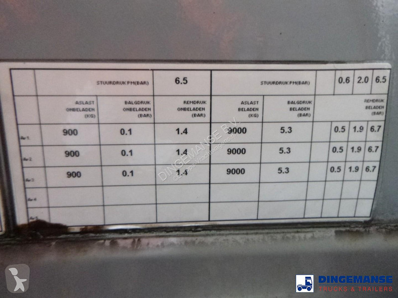 نصف مقطورة Van Hool Food tank inox 62 m3 / 3 comp
