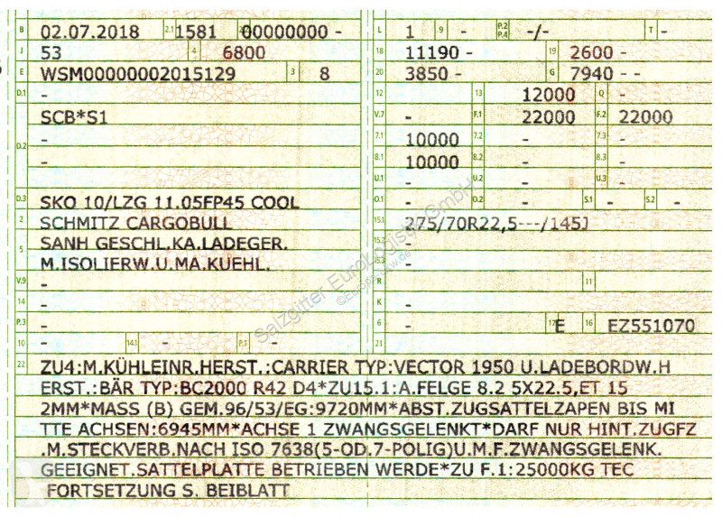 Oplegger Schmitz Cargobull 10/LZG 11.05 FP45...