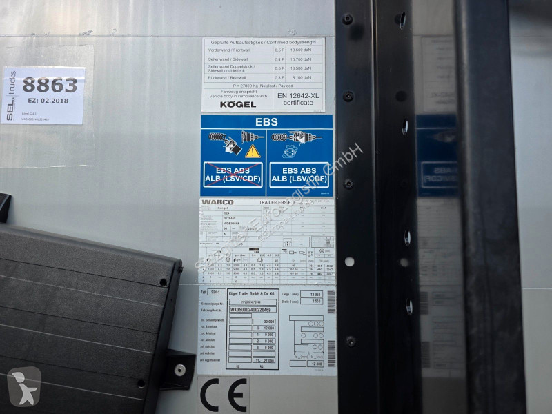 Semirremolque Kögel S24-1 | Hubdach | EDSCHA