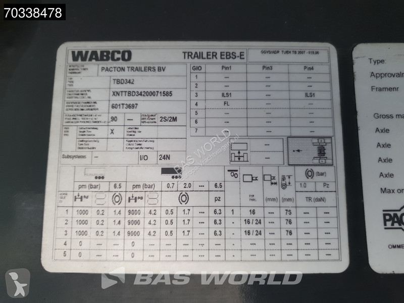Pacton TBD.3 Lift+stuuras Laadklep APK 07/27...