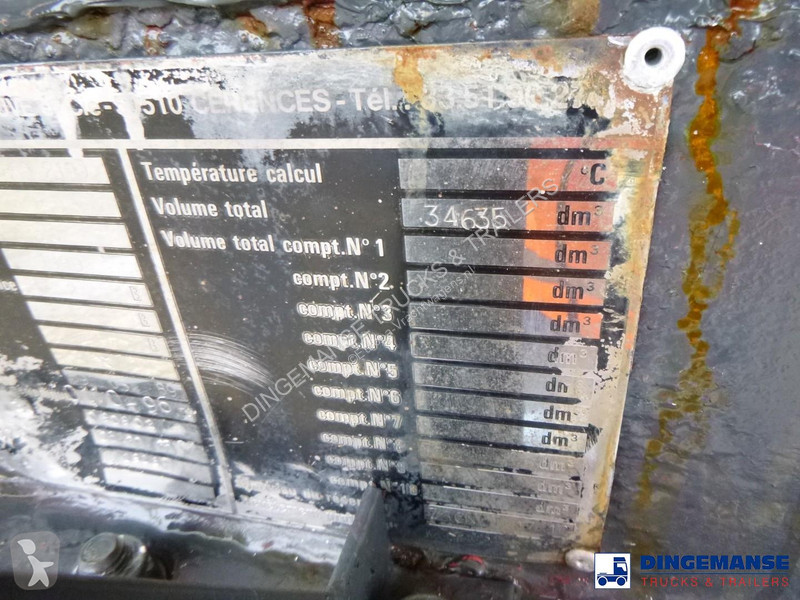 Oplegger Maisonneuve Chemical tank inox 34.6 m3...
