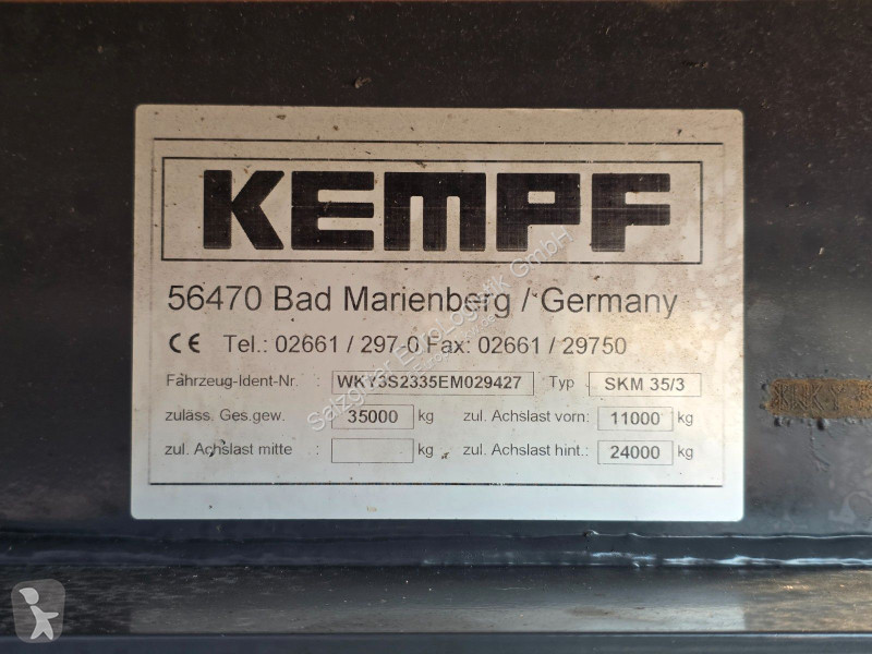 نصف مقطورة Kempf MULDE MIT KLAPPE!! / VOLVO 500...