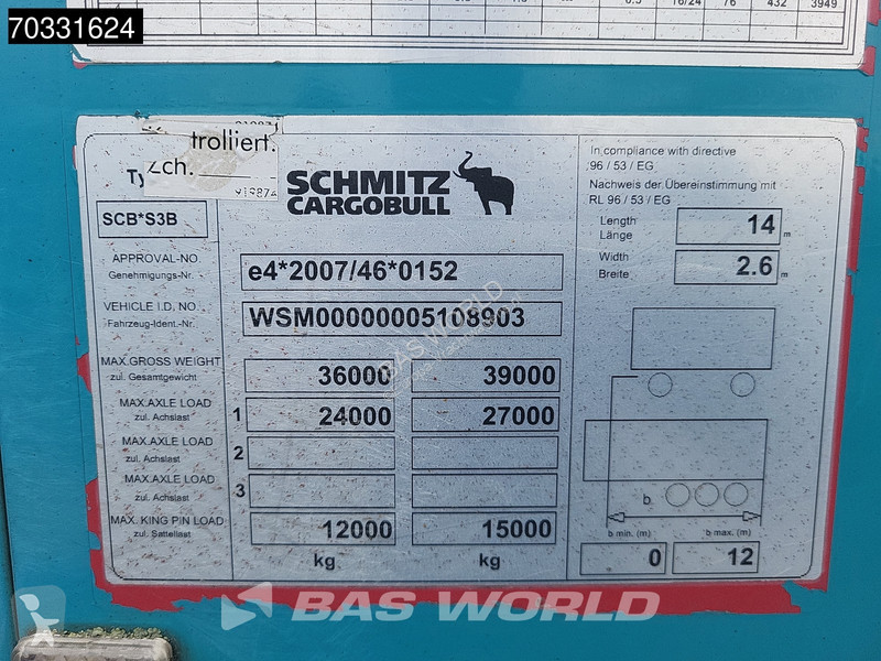 نصف مقطورة Schmitz Cargobull SCB*S3B Tailgate...