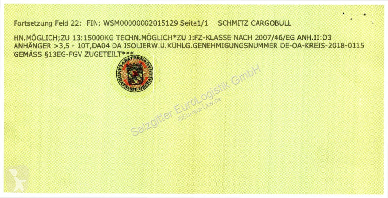 Oplegger Schmitz Cargobull 10/LZG 11.05 FP45...