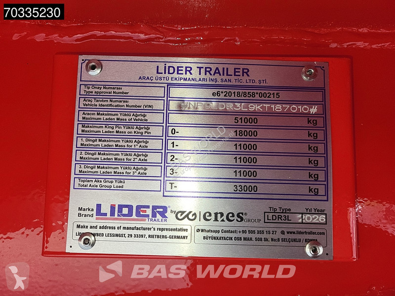 Превоз на строителна техника Lider 3 axles New...