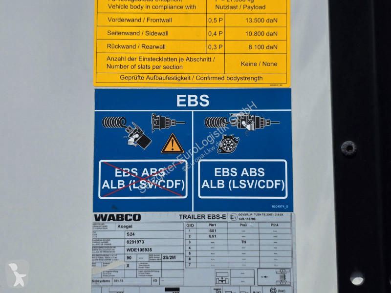 نصف مقطورة Kögel S24 / Palettenkasten / Liftachse