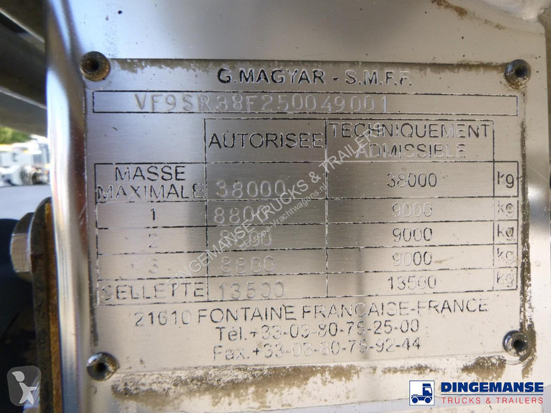 Semirremolque Magyar Vacuum tank inox 30 m3 / 1...