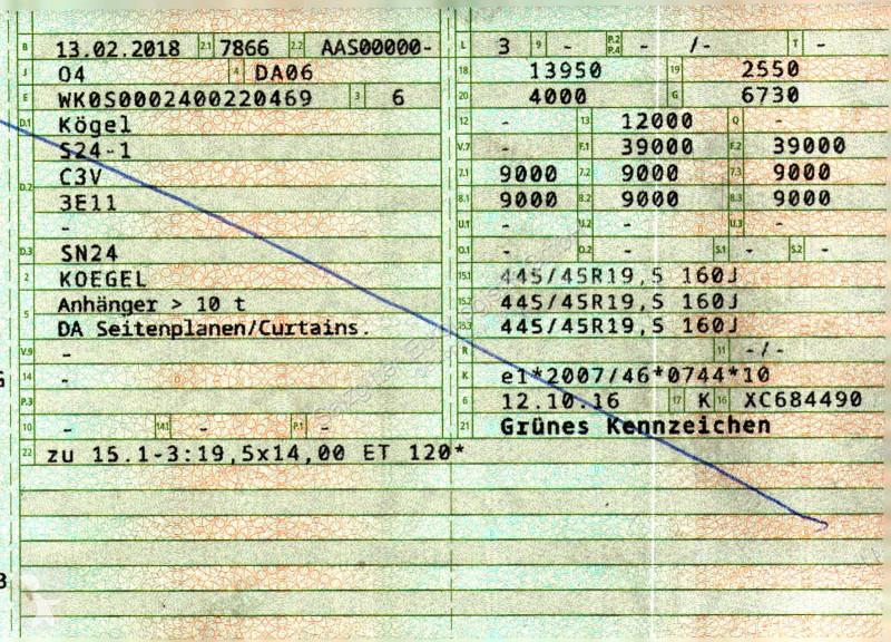 Semirremolque Kögel S24-1 | Hubdach | EDSCHA
