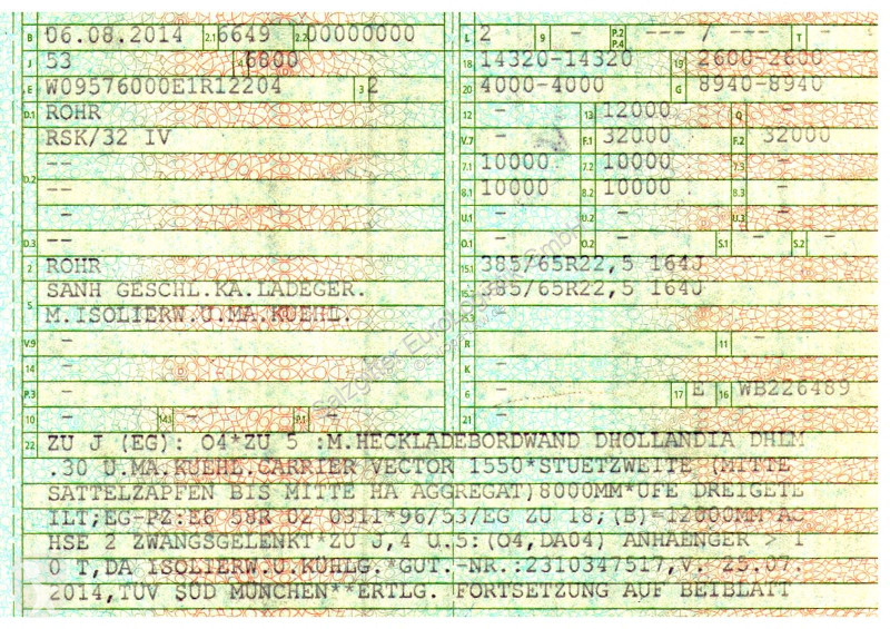 نصف مقطورة Rohr RSK/32 IV / Ladebordwand /...