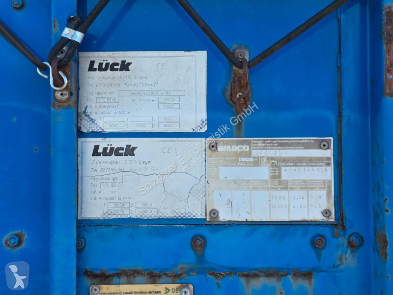 Sættevogn Lück SPC 80/6 | Lenkachse | Liftachse...