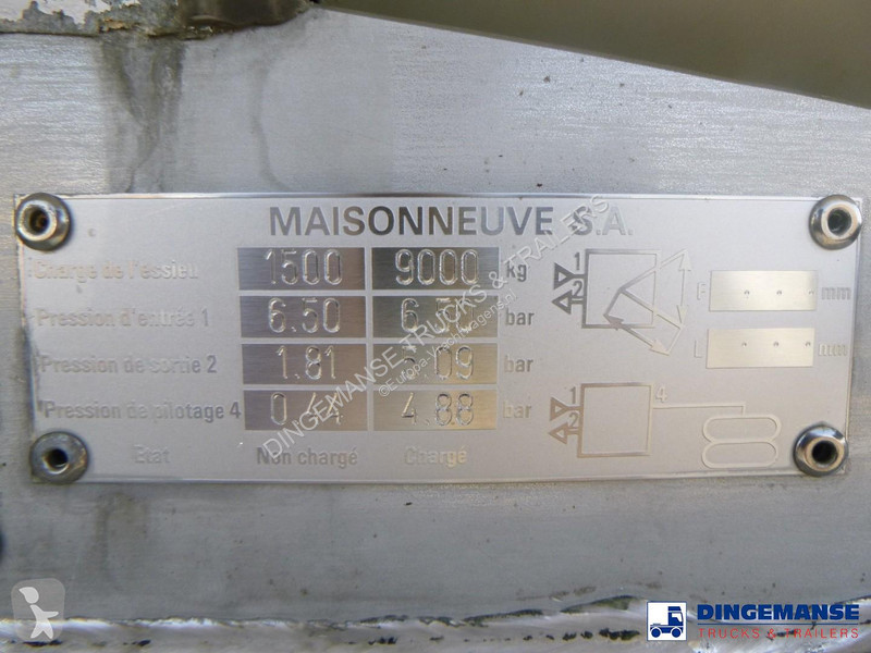 نصف مقطورة Maisonneuve Food tank inox 58 m3 / 4...
