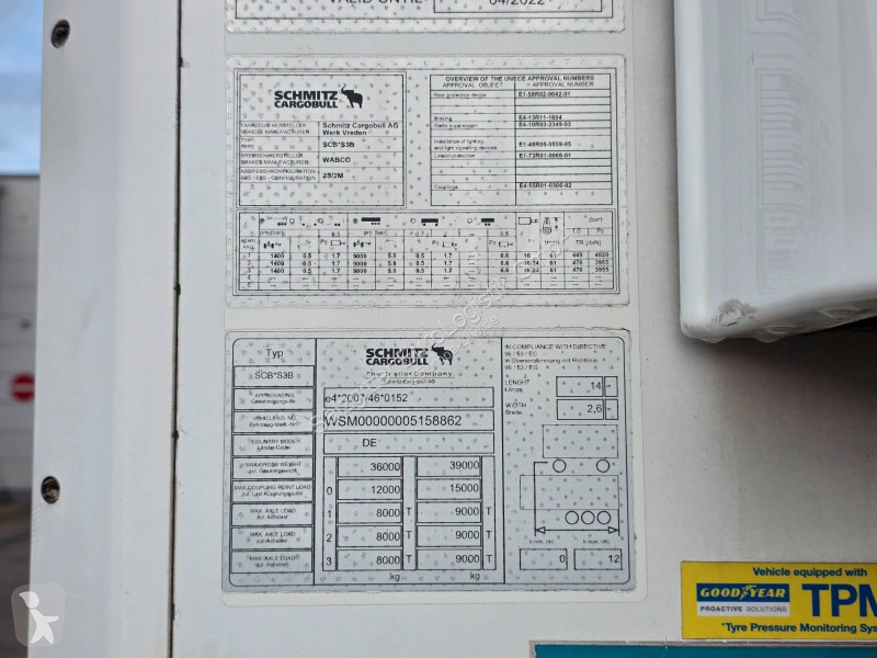 نصف مقطورة Schmitz Cargobull 24 / Alu-Felgen /...