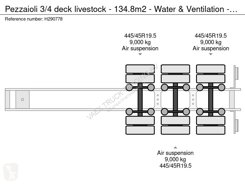 Semirremolque Pezzaioli 3/4 deck livestock -...