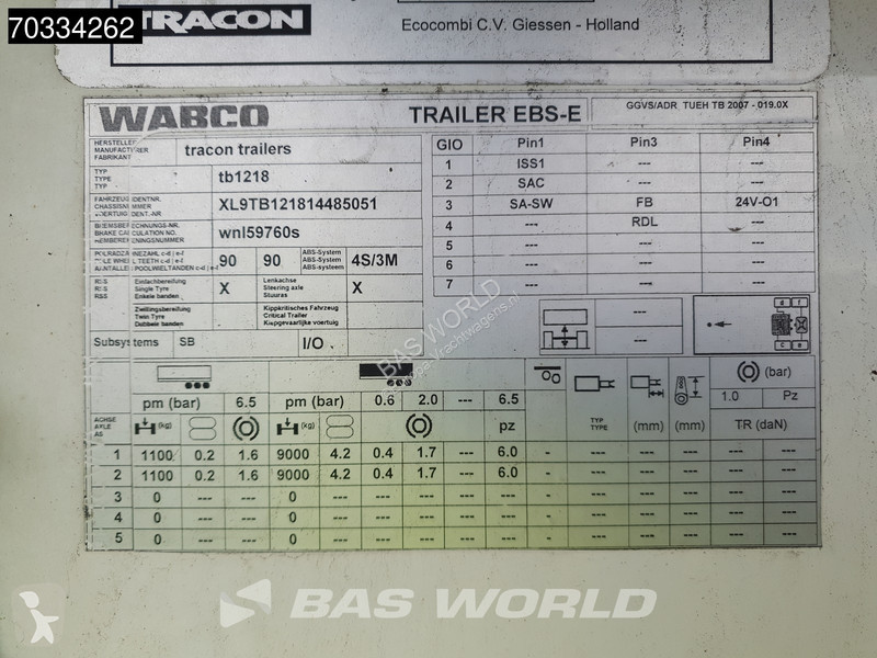 Tracon Uden TRT0 2 axles LZV City Steering...