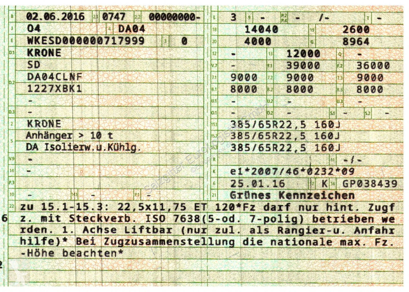 نصف مقطورة Krone /Trennwand/Doppelverd./...