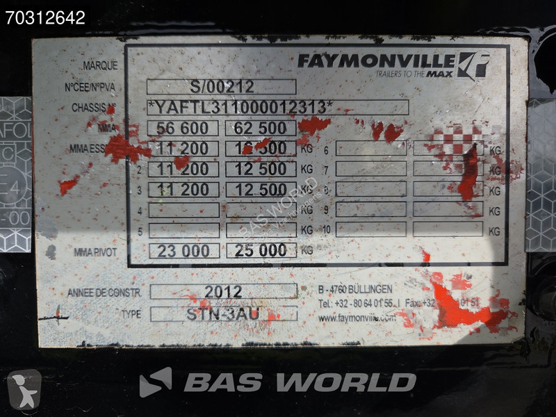 نصف مقطورة Faymonville STN-3AU Ejes de...