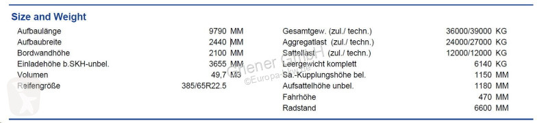 نصف مقطورة Schmitz Cargobull 24 SL 9,6/ 50 m³...