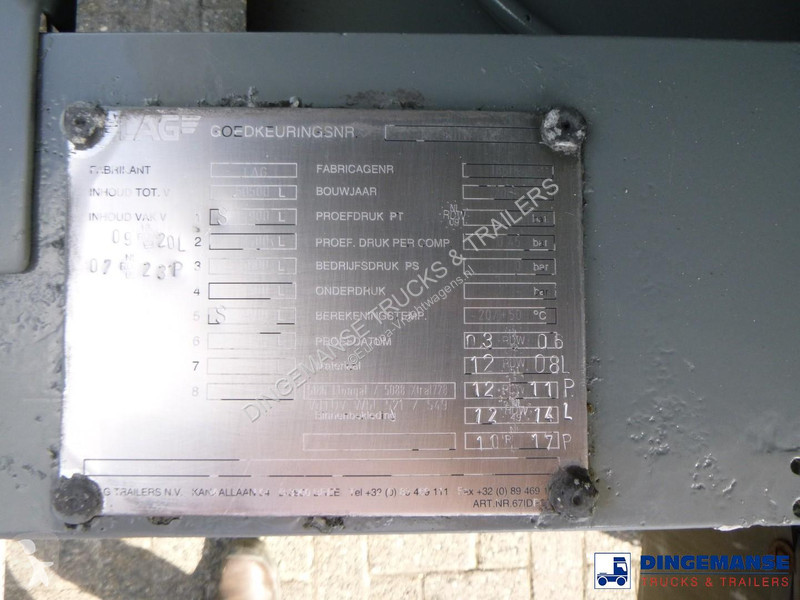 نصف مقطورة LAG Fuel tank alu 50.5 m3 / 5 comp +...