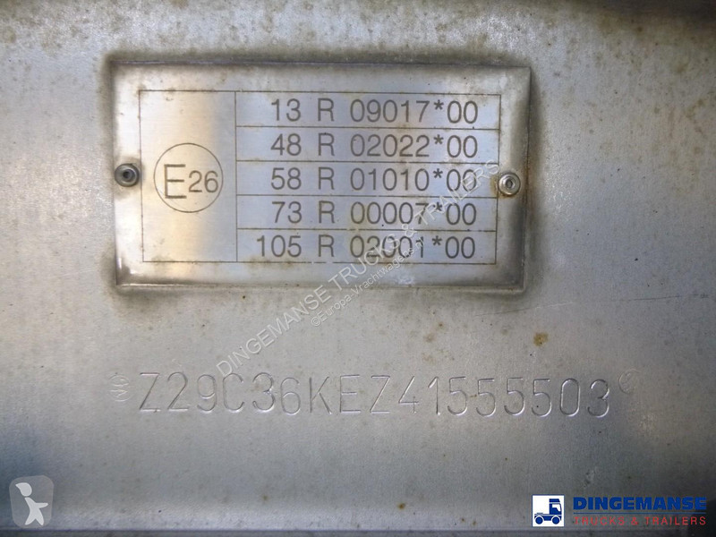 Félpótkocsi  Chemical tank inox 37.5 m3 / 1...