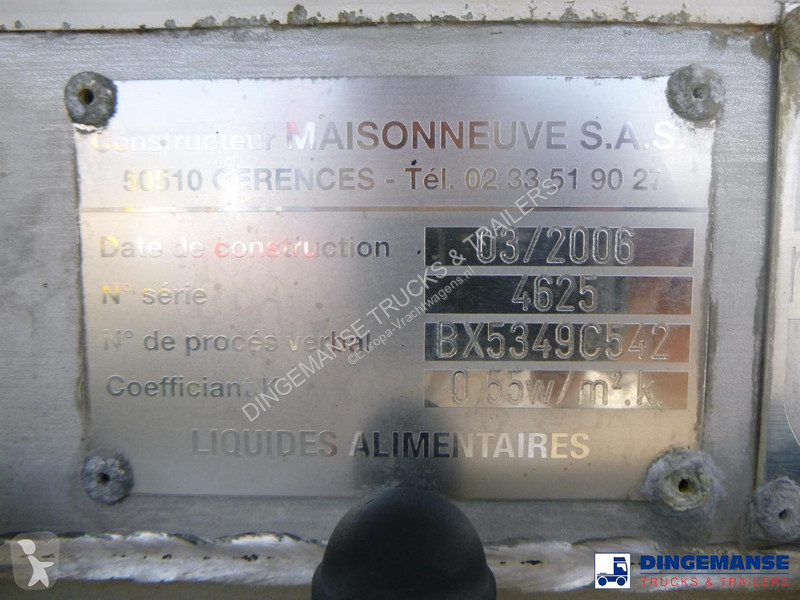 نصف مقطورة Maisonneuve Food tank inox 58 m3 / 4...