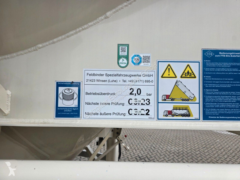 نصف مقطورة Feldbinder EUT 40.3 | Alu-Felgen |...