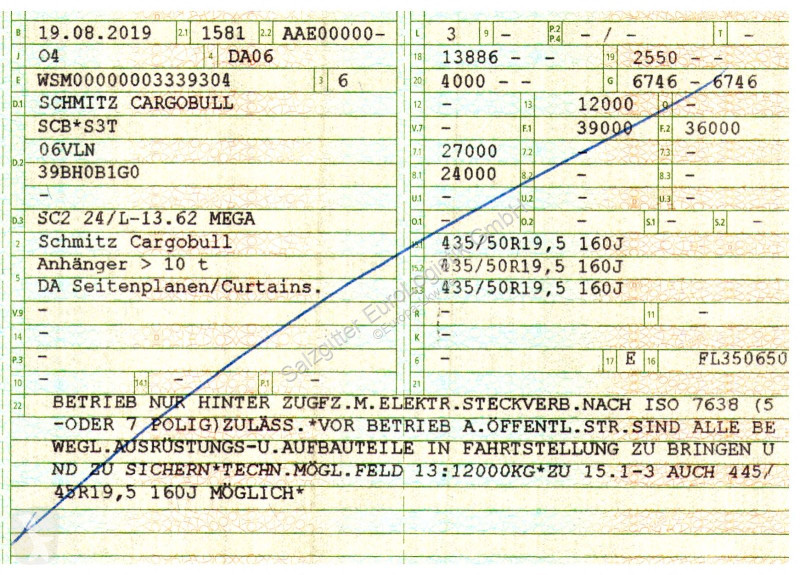 Semi remorque Schmitz Cargobull 24/L 13.62 Mega...