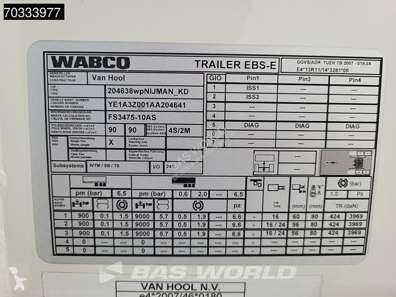 Oplegger Van Hool 59.000 Ltrs APK 05-27 Fuel Tank