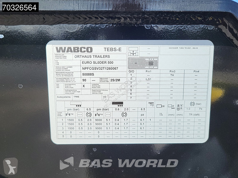 Návěs Orthaus CGS (Euro Slider 500) 3 axles...