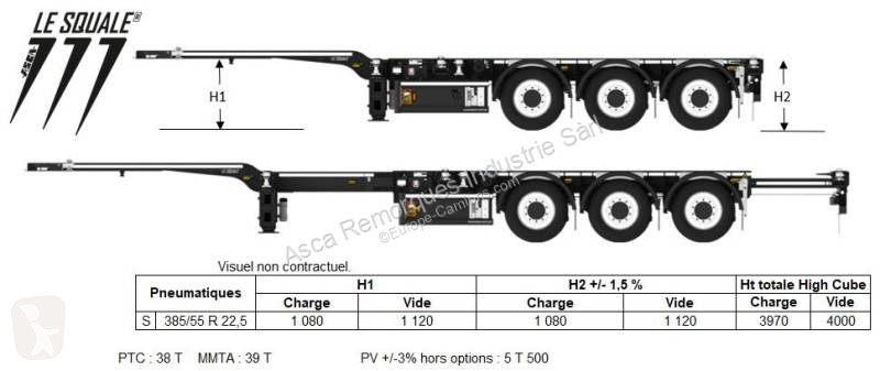 Semitrailer Asca LE SQUALE - Porte Conteneurs à...