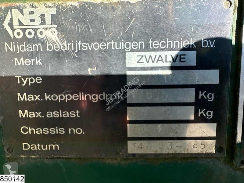 Semiremorca Zwalve open laadbak 41.000 KG