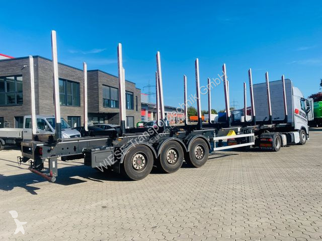 Sættevogn  Holzauflieger mit Schemel und Rungen