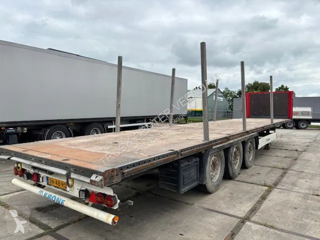 Semitrailer Krone Flatbed met rongen 41 ton...