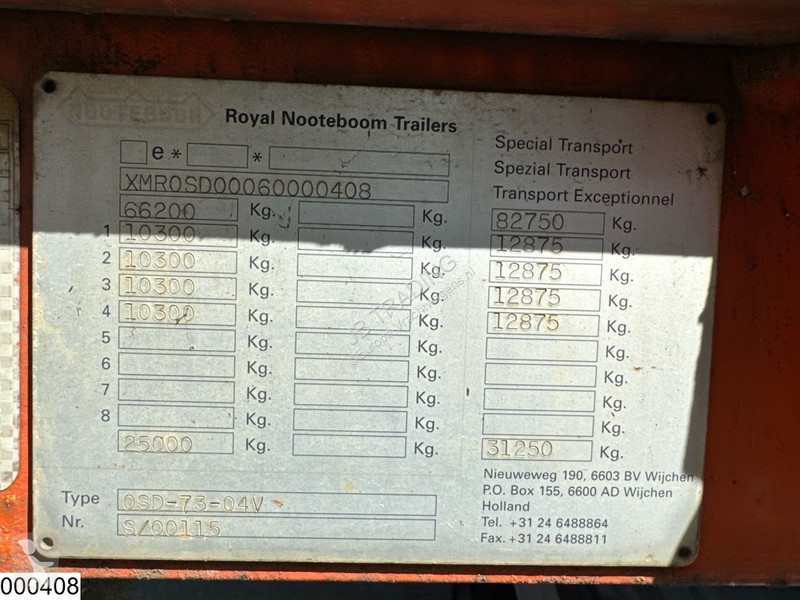 Oplegger Nooteboom Lowbed 19.58 Meter,...