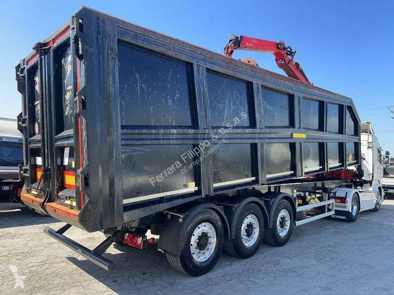 Semitrailer  ribaltabile con gru caricatrice