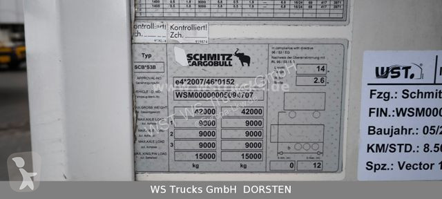 Návěs Schmitz Cargobull 24 Kühlauflieger Vector...
