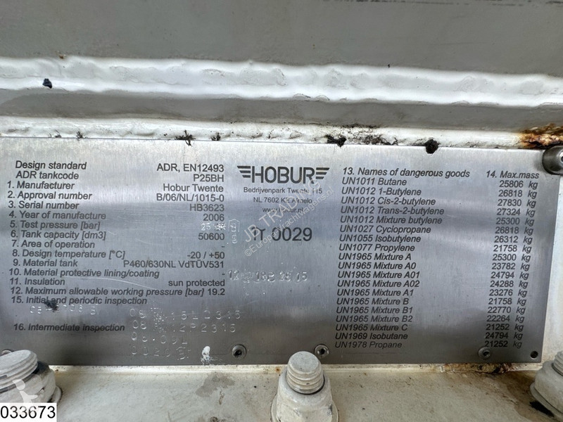 نصف مقطورة Burg Gas 50600 Liter, LPG GPL gas...