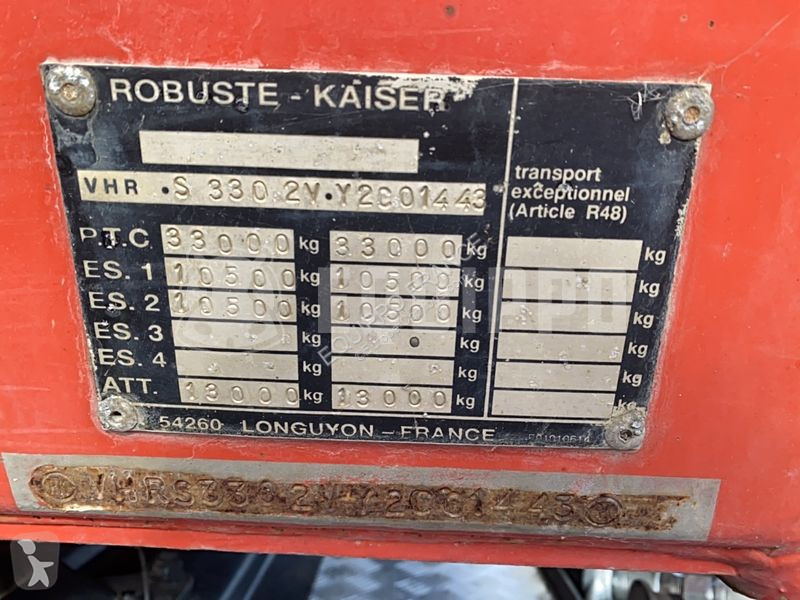 نصف مقطورة Robuste Kaiser S3302V Steel Trailer