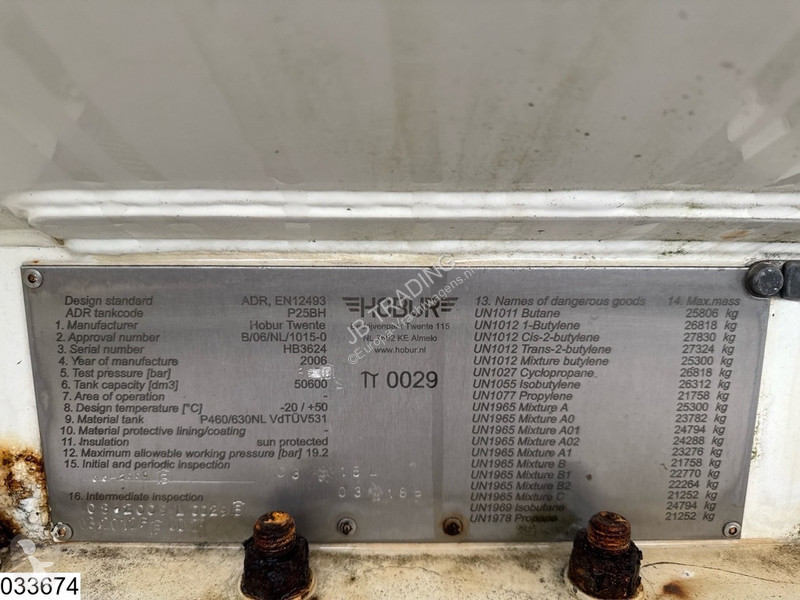 نصف مقطورة Burg Gas 50600 Liter, LPG GPL gas...