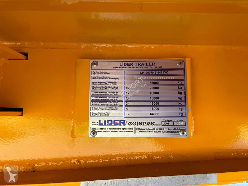 Semirimorchio Lider LD07 New Unused Low Bed 4...